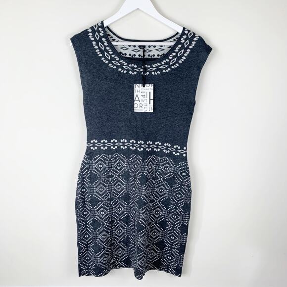 41 Hawthorn Sweater Dress Size M NWT Gray Bodycon Fair Isle StitchFix Soft Knit - Picture 1 of 4